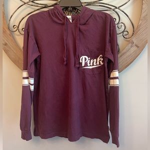 PINK Victoria’s Secret Hooded Pocket Soft Long Sleeve Tee